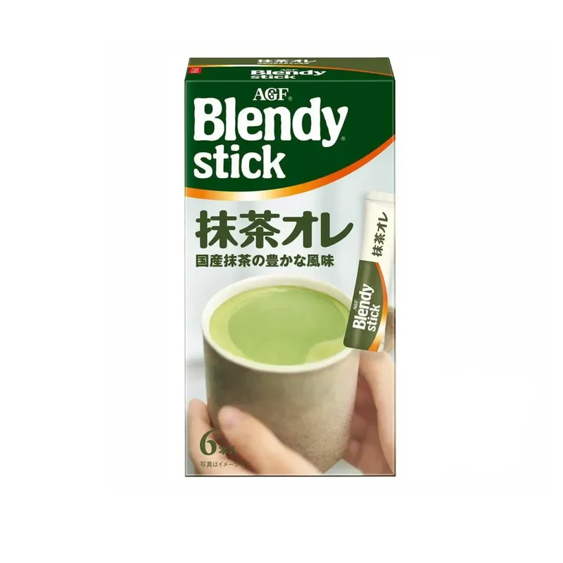 AGF Blendy Stick Matcha au Lait Green Tea Latte (Pack of 6)