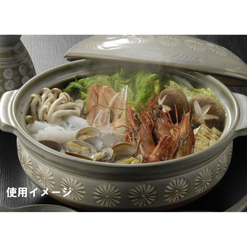Donabe Earthen Casserole Pot Japanese Clay Hot Pot Cookware No.7