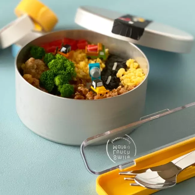 Eco Deli Round Bento Box Easy-to-Clean Aluminum Lunch Box 400ml
