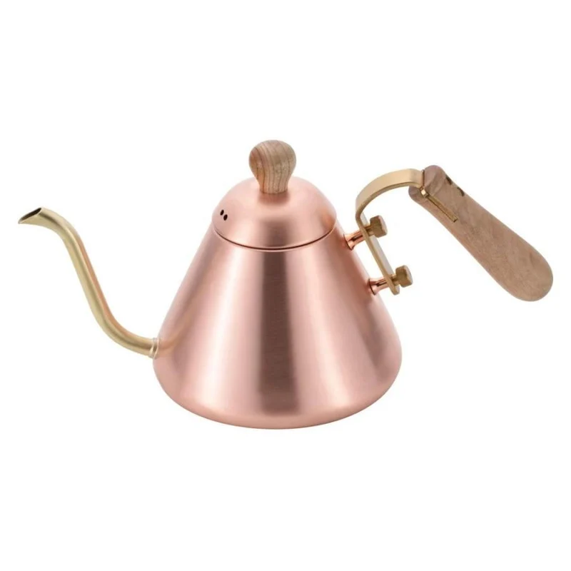 Chitose Copper Gooseneck Kettle With Wooden Handle 0.9L