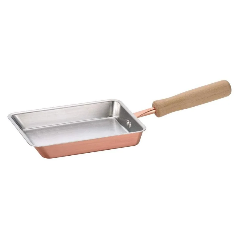 Chitose Copper Tamagoyaki Pan Rectangular Japanese Omelette Frying Pan 12x18cm