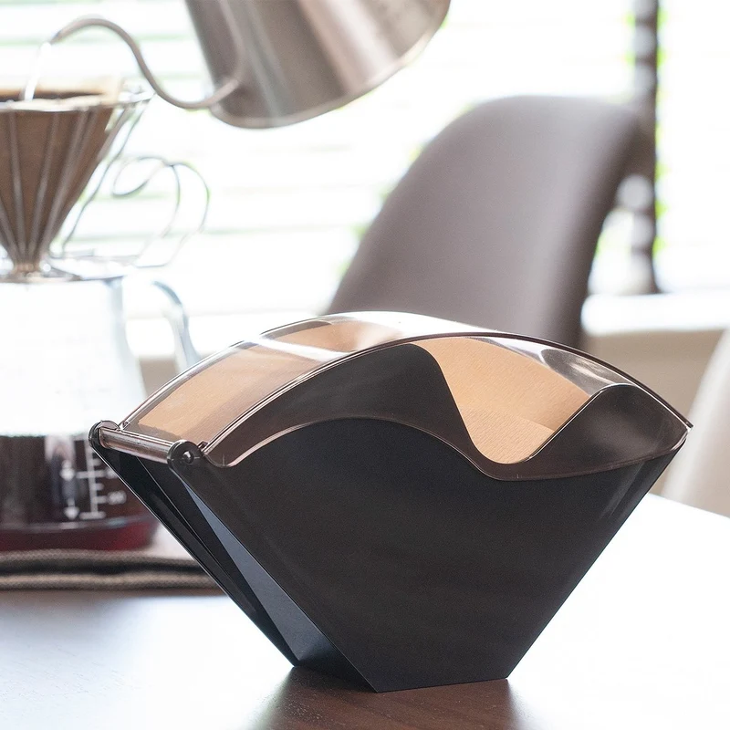 Shimomura Coffee Paper Filter Storage Case Countertop Organizer
