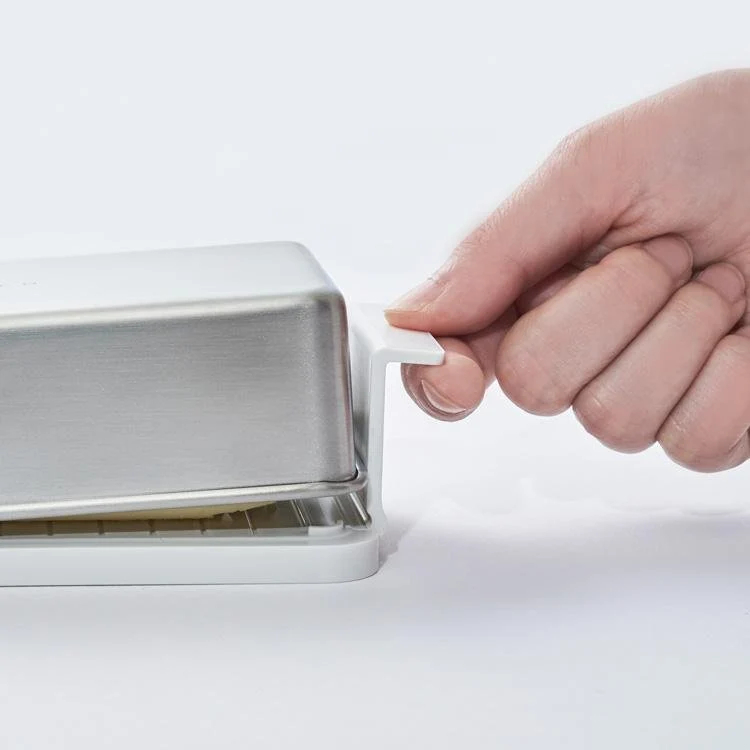 Yoshikawa EAトCO Stylish Stainless Butter Dish AS0043