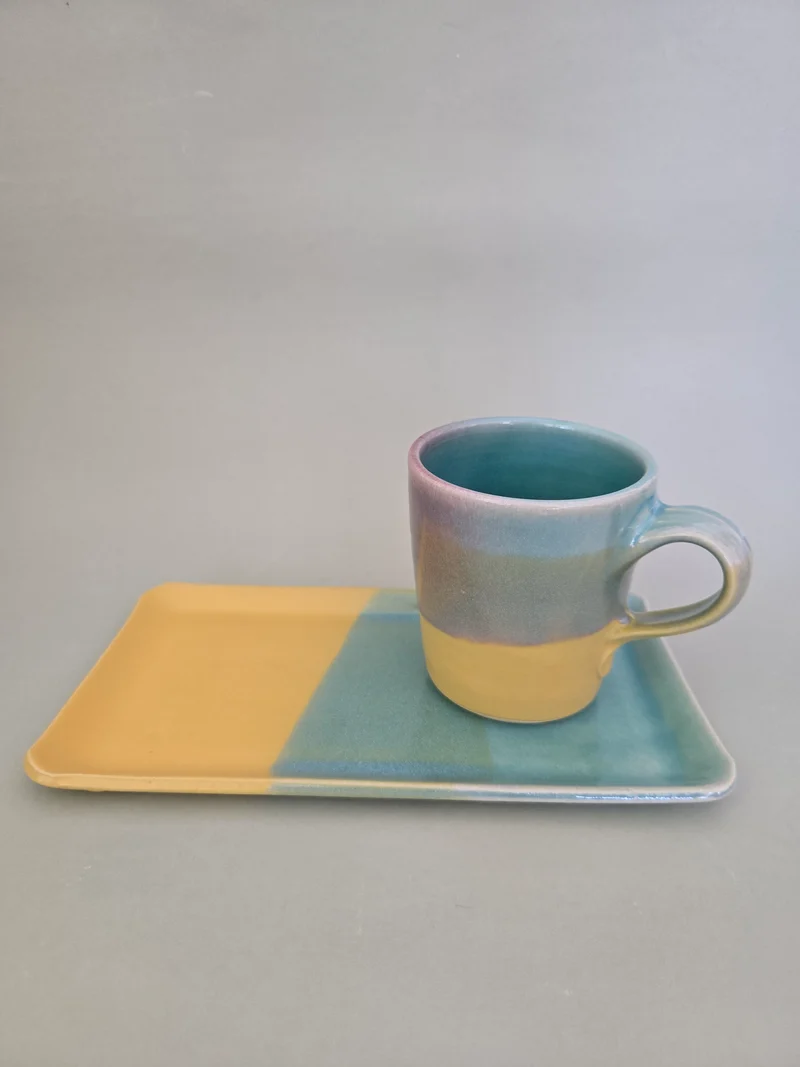 Set Tasse 0,25 l plus Teller Rechteck