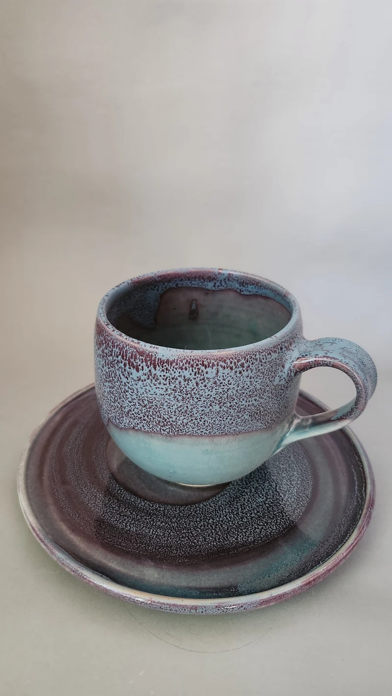Set Teller rund plus Tasse 0,3l "Colormatch"