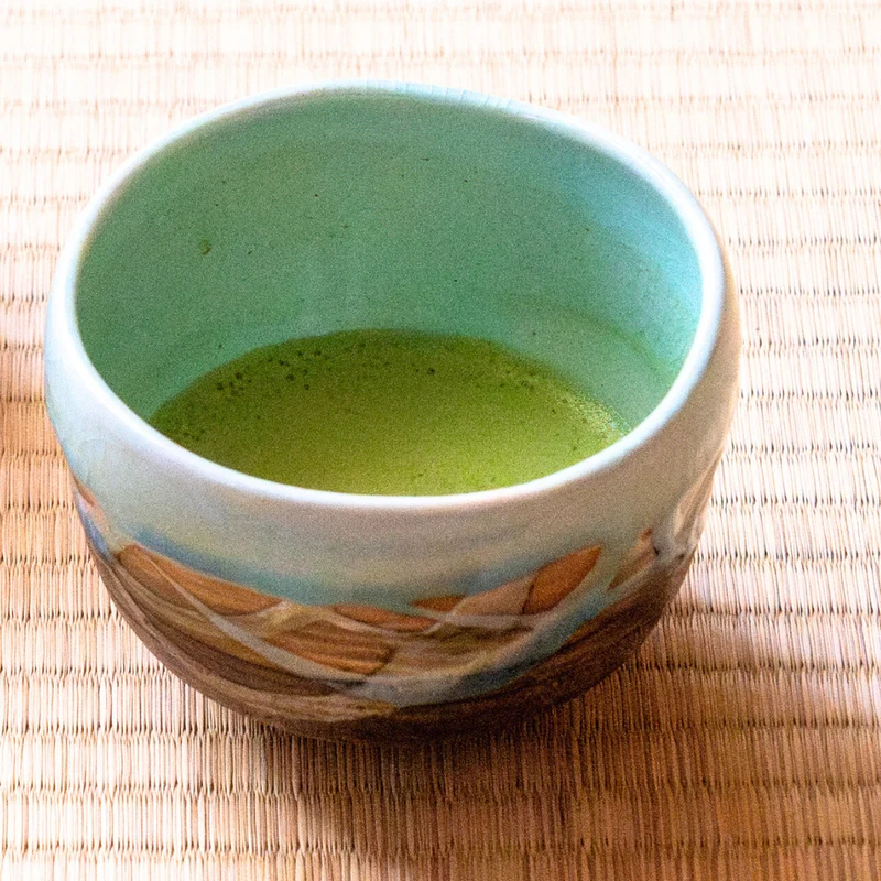 Japanese Matcha Tea Set - Blue flow glaze style