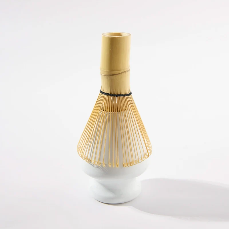 Suikaen White Ceramic Chasen Whisk Stand