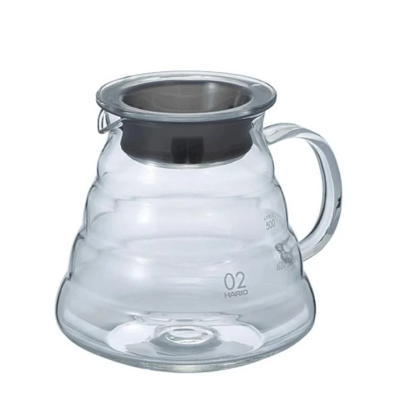 Japanische Kaffeekanne - Teekanne aus Glas mit Mengenmarkierung - Hitzebeständig