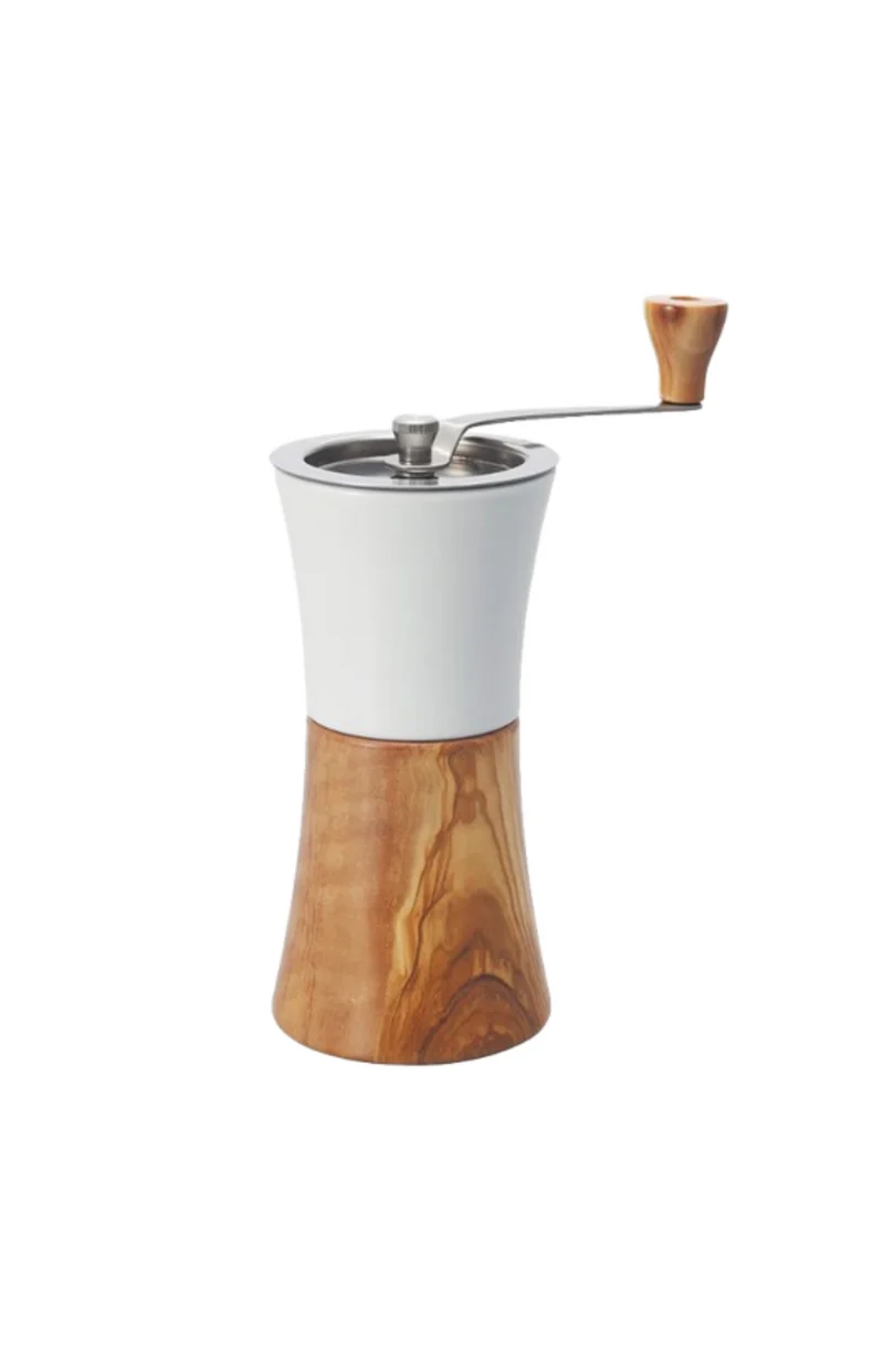 Japanische Keramik - Olivienholz Kegelmalwerk Handmühle mit Stil & Präzision