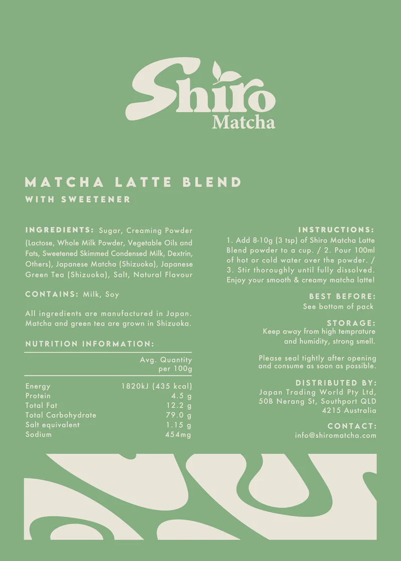 Matcha Latte Blend with Sweetener - 250g