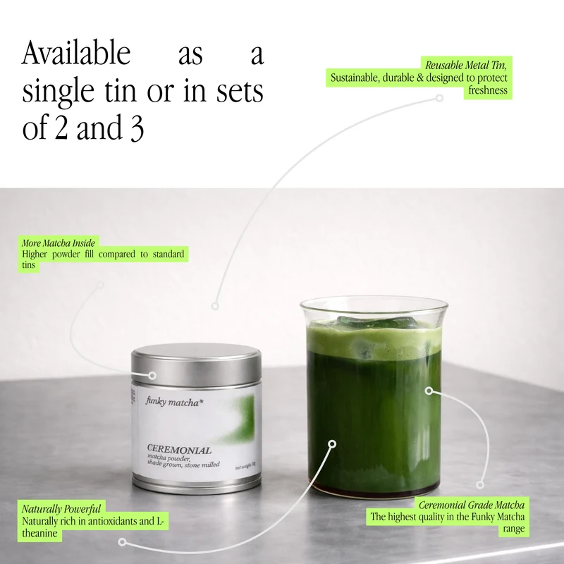 Ceremonial Grade Matcha Powder - 30g Tin
