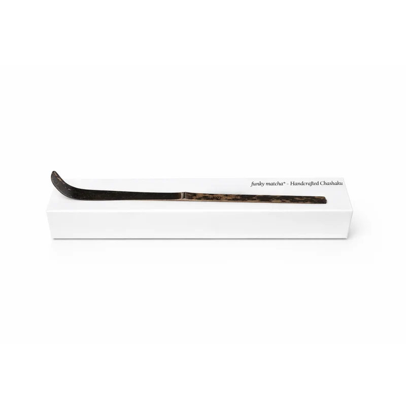 Black Bamboo Scoop – Handcrafted Chashaku