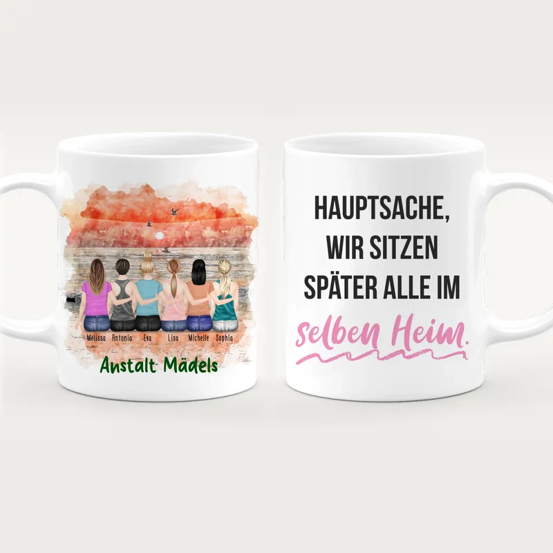 Personalisierte Tasse für Beste Freundinnen (6 Freundinnen) copy