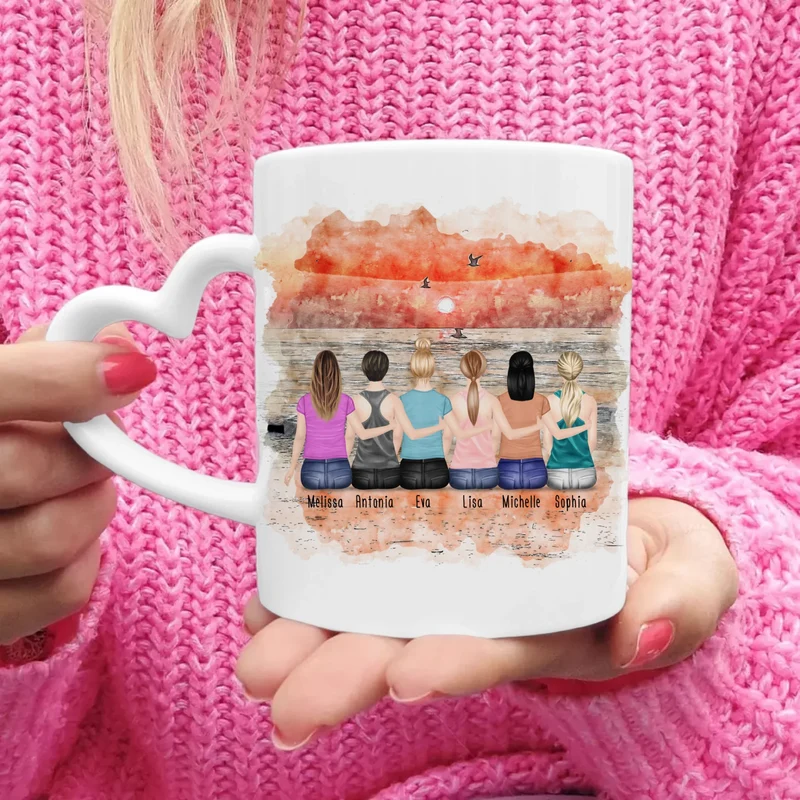 Personalisierte Tasse für Beste Freundinnen (6 Freundinnen) copy