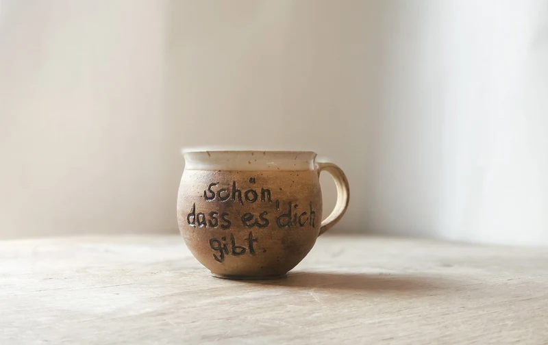 Handgemachte personalisierbare Keramik Tasse 350 ml