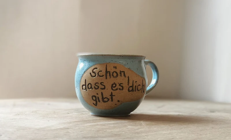 Handgemachte personalisierbare Keramik Tasse 350 ml