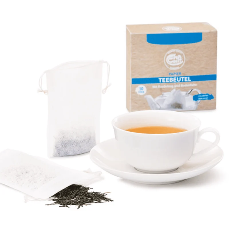 ChaCult Papier Teebeutel mit Kordelzug und Bodenfalte