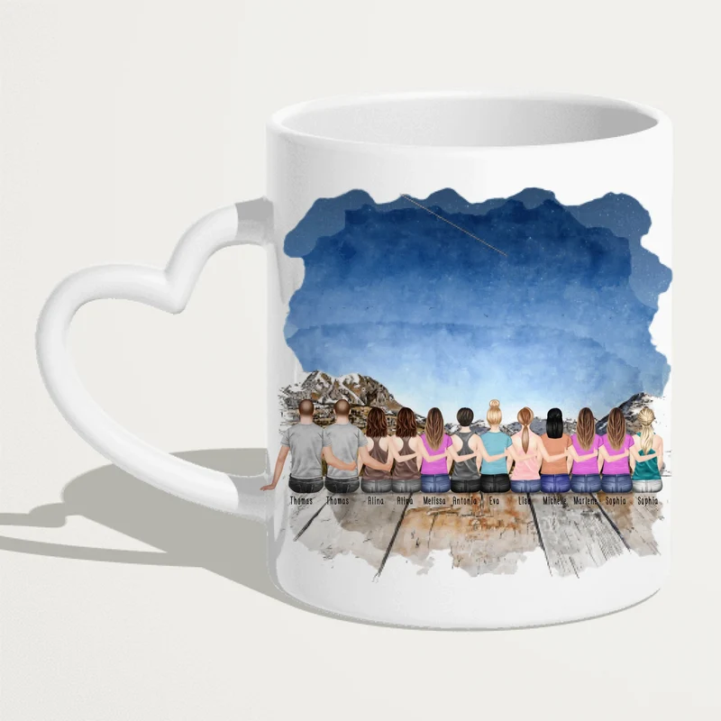 Personalisierte Tasse Kollegen (10 Frauen + 2 Männer) - Abschiedsgeschenk