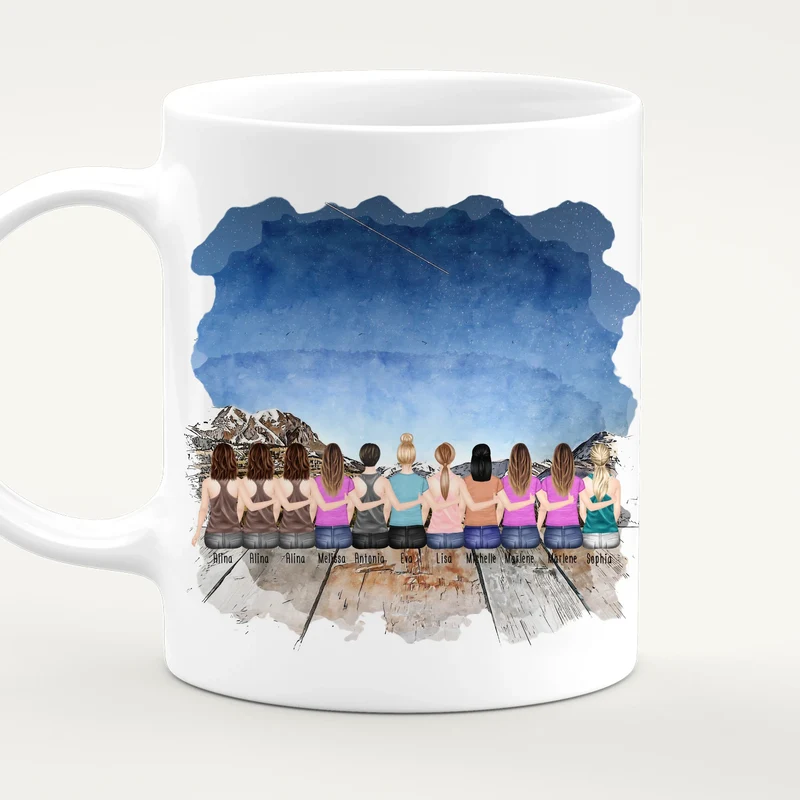Personalisierte Tasse Kollegen (11 Frauen) - Abschiedsgeschenk