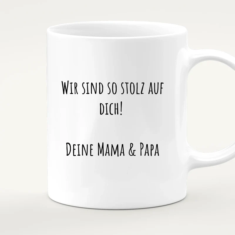 Personalisierte Tasse - Retro Abitur 2025 Tasse mit persönlicher Nachricht