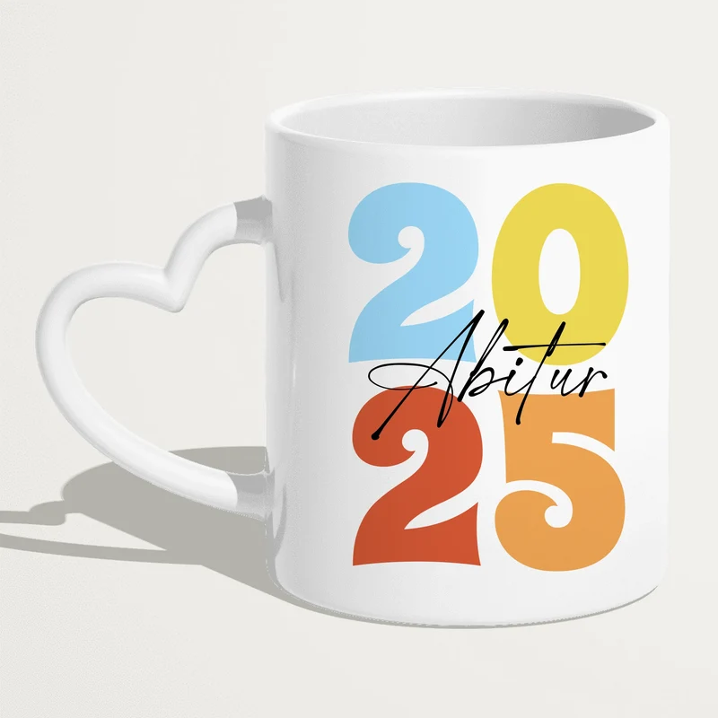 Personalisierte Tasse - Retro Abitur 2025 Tasse mit persönlicher Nachricht
