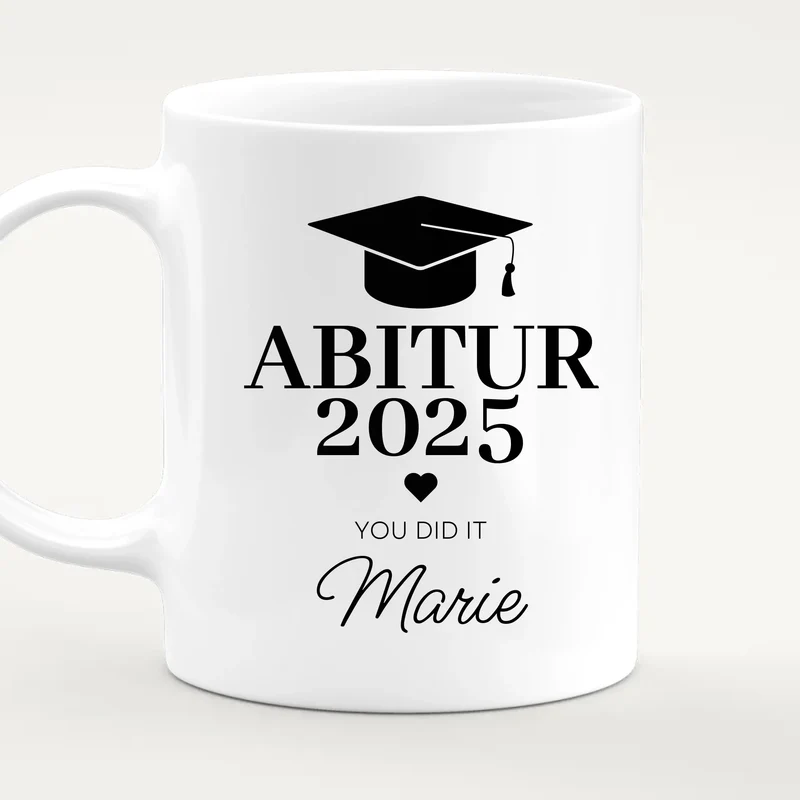 Personalisierte Tasse - Abitur/Abi mit Name und Jahr - You did it