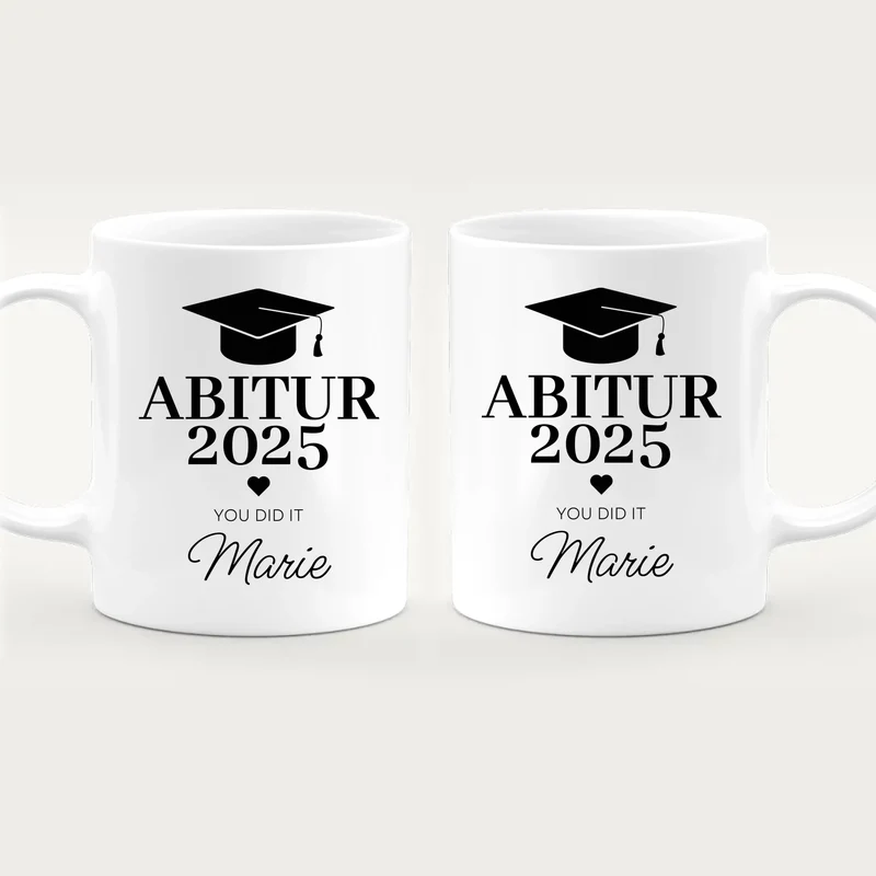 Personalisierte Tasse - Abitur/Abi mit Name und Jahr - You did it