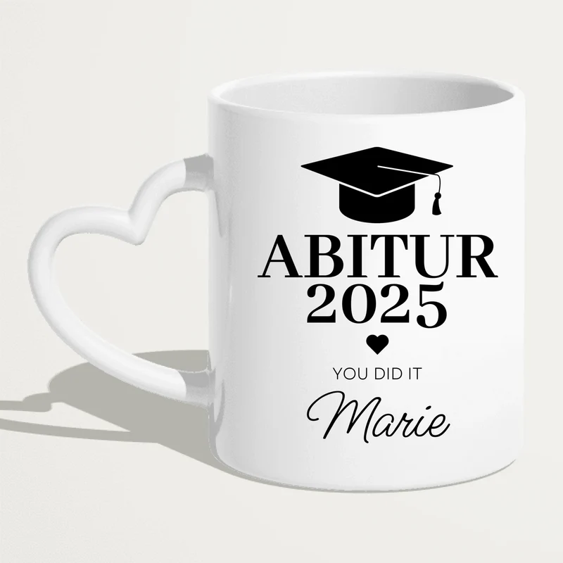 Personalisierte Tasse - Abitur/Abi mit Name und Jahr - You did it