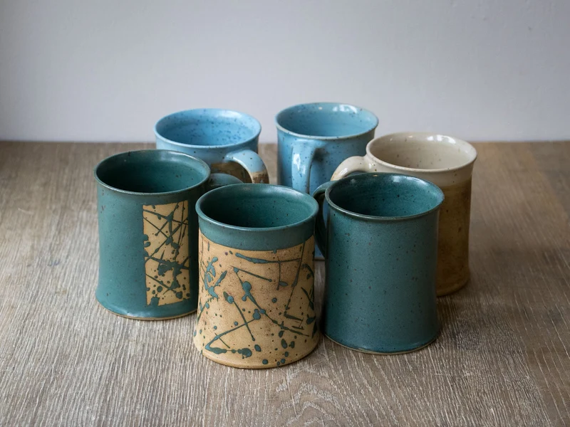 Handgemachte Keramik Tasse gerade