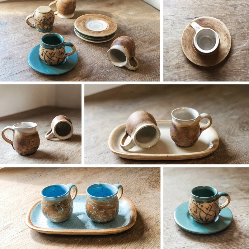 Keramik Espresso Set Handgemacht