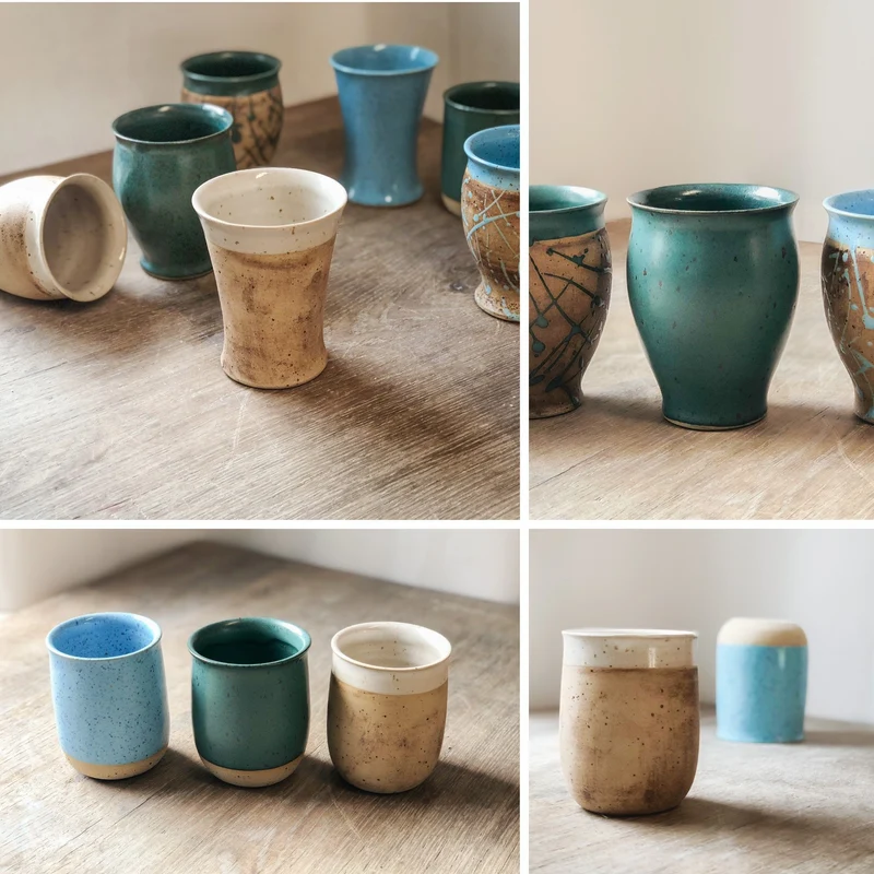 Keramik Becher ohne Henkel Handmade