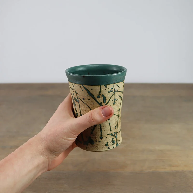 Keramik Becher ohne Henkel Handmade