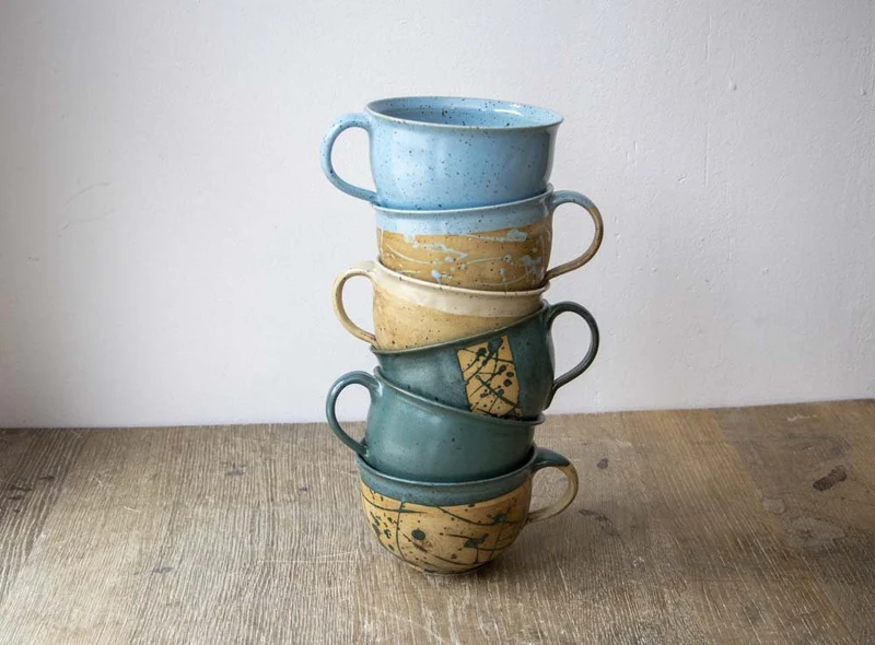 Jumbotasse aus Keramik, handgefertigt 500–700 ml