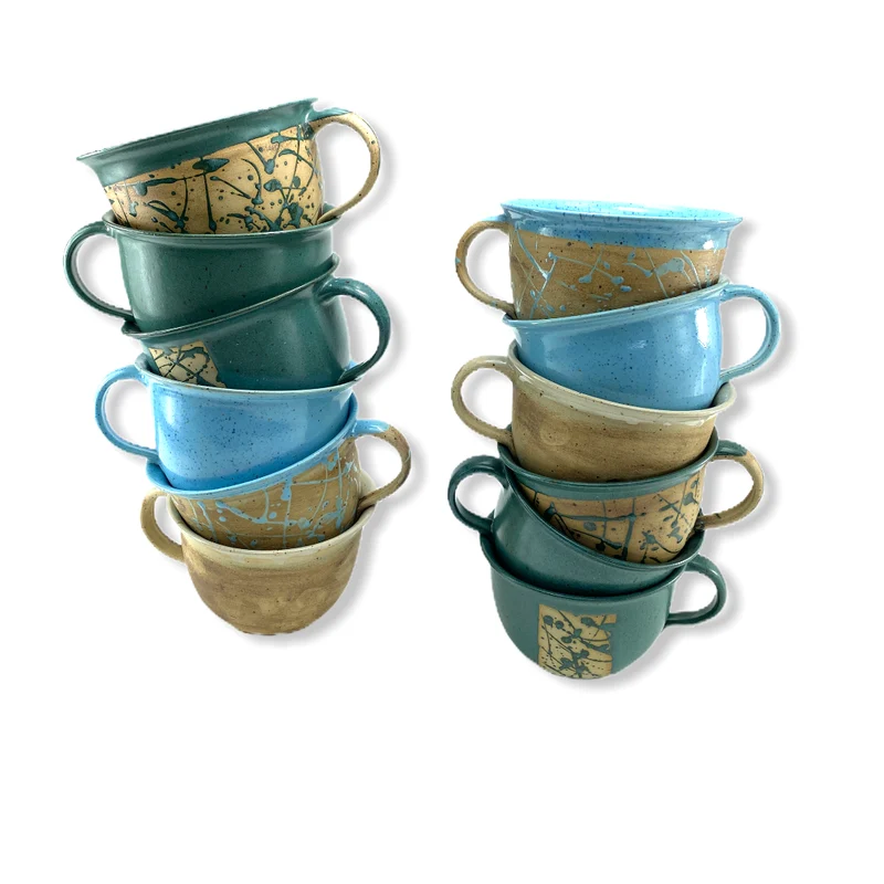 Jumbotasse aus Keramik, handgefertigt 500–700 ml