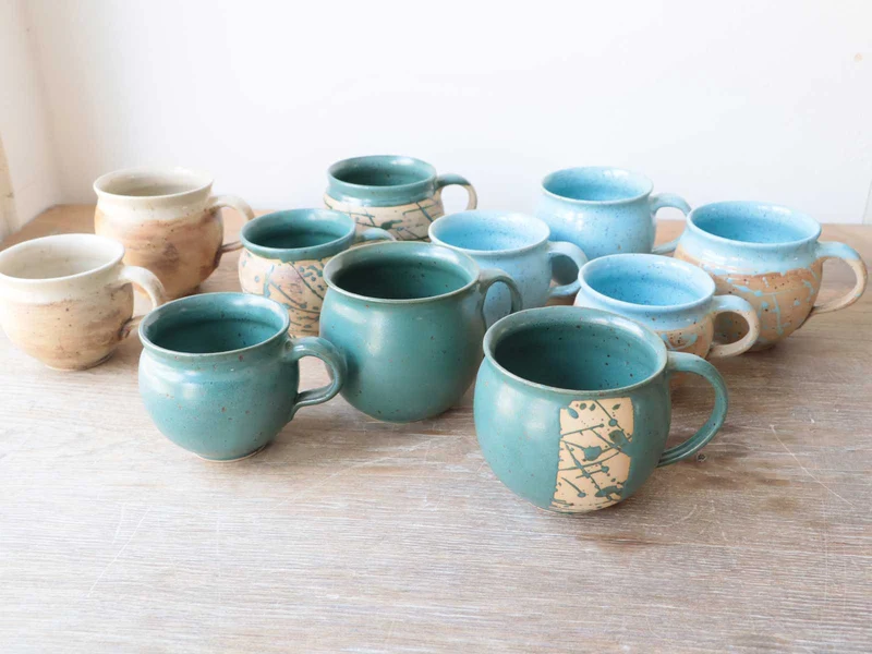 Keramik Tasse bauchig Handgegemacht