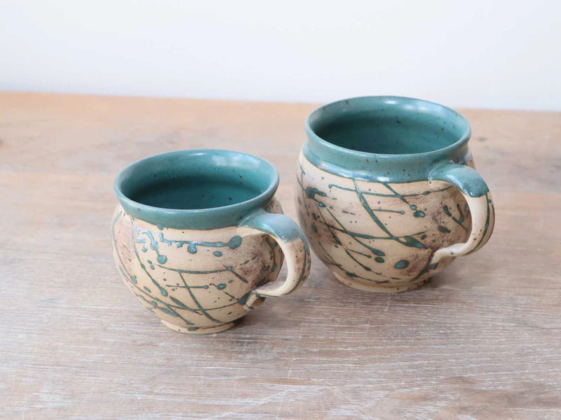 Keramik Tasse bauchig Handgegemacht