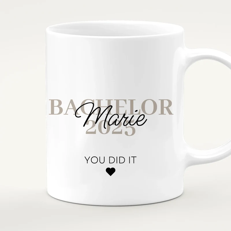 Personalisierte Tasse - Bachelor/Master/Abitur/Abschluss mit Name und Jahr - You did it