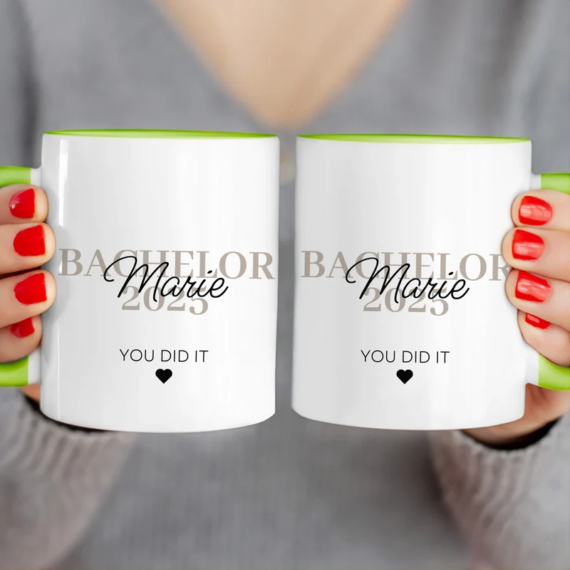 Personalisierte Tasse - Bachelor/Master/Abitur/Abschluss mit Name und Jahr - You did it