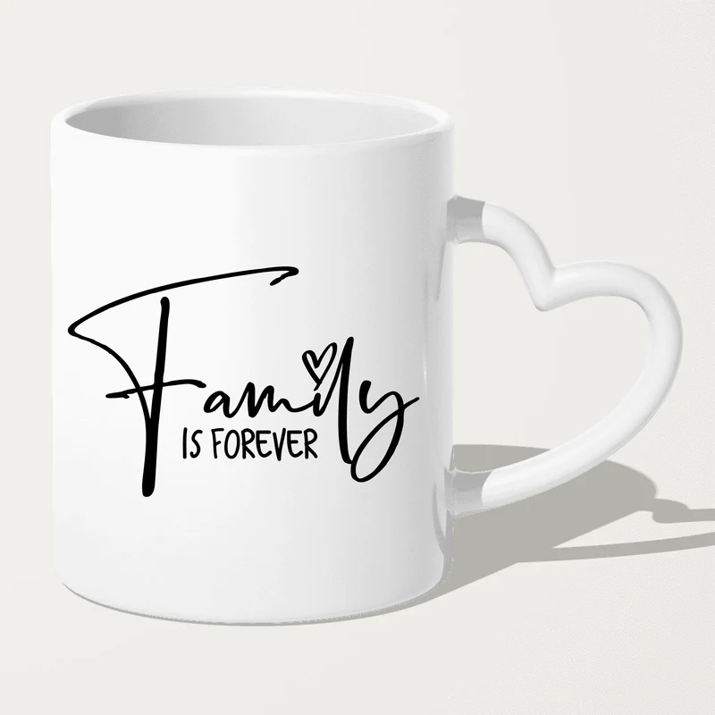 Personalisierte Tasse mit Familie (1 Baby, 1 Kind, 1 Teenagerin)
