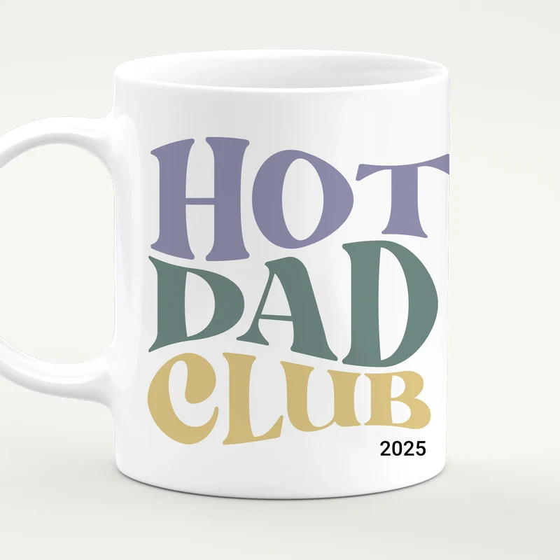 Personalisierte Tasse - Hot Dad Club mit Jahr