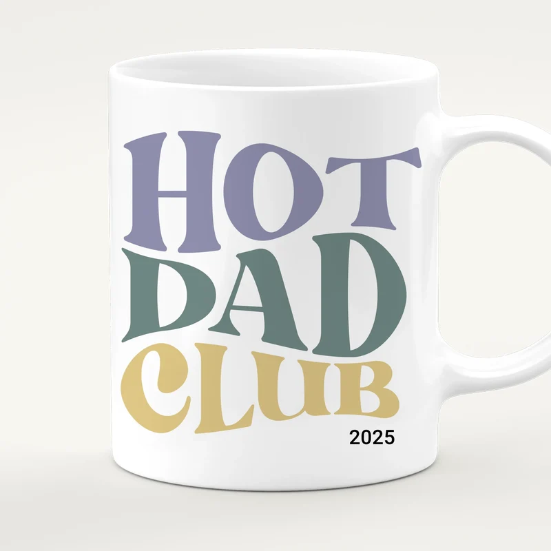 Personalisierte Tasse - Hot Dad Club mit Jahr