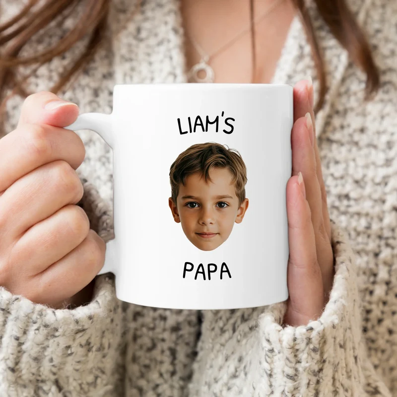 Personalisierte Tasse - Dieser Papa gehört zu - Mit Bild von Kind