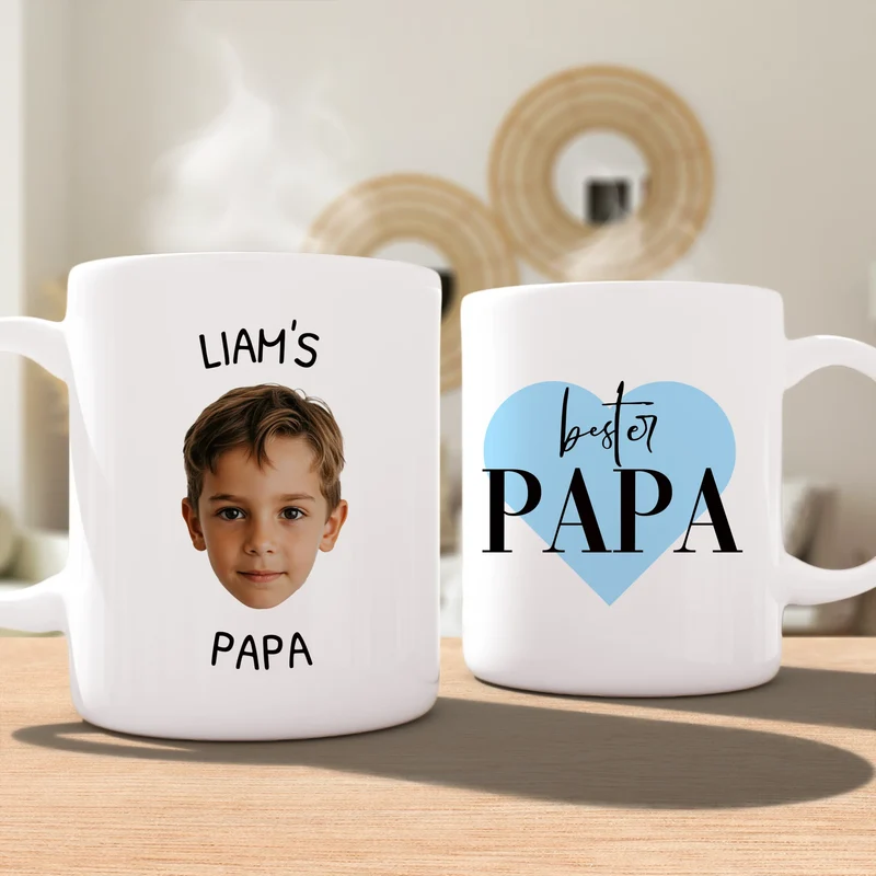 Personalisierte Tasse - Dieser Papa gehört zu - Mit Bild von Kind