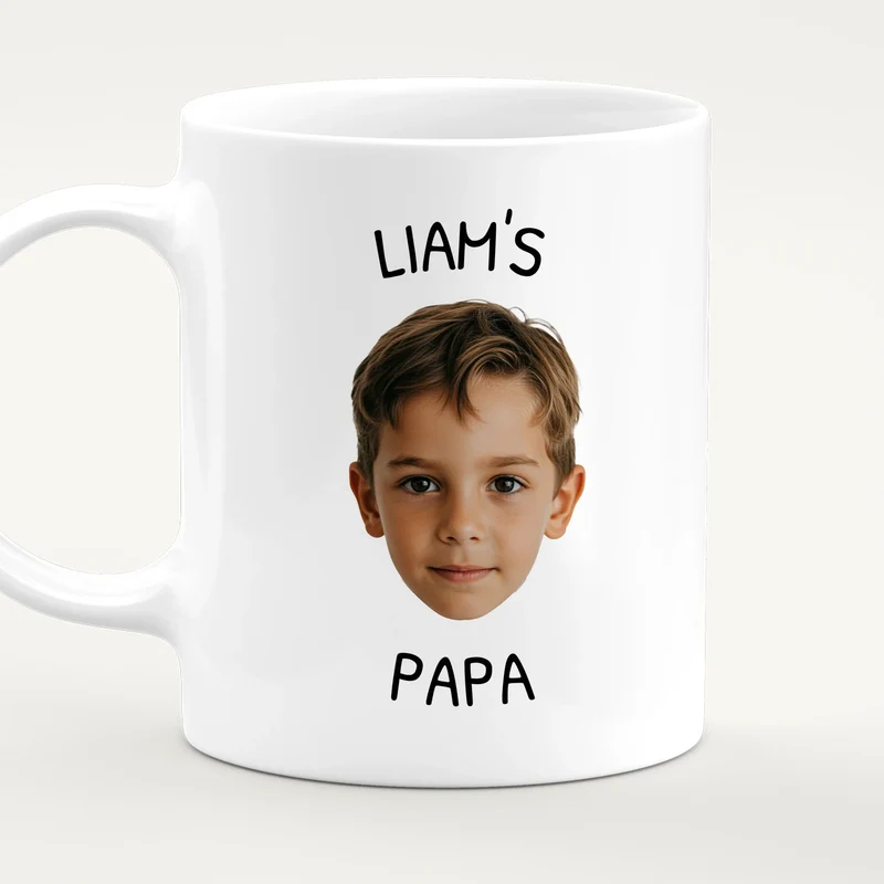 Personalisierte Tasse - Dieser Papa gehört zu - Mit Bild von Kind