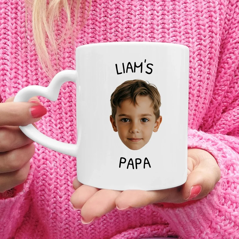Personalisierte Tasse - Dieser Papa gehört zu - Mit Bild von Kind