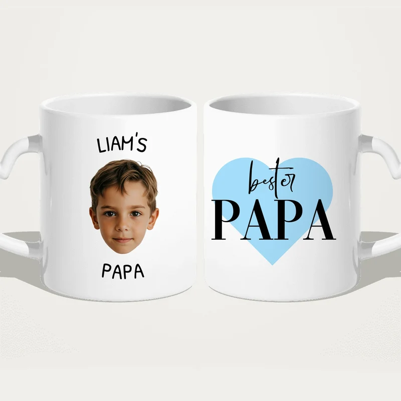 Personalisierte Tasse - Dieser Papa gehört zu - Mit Bild von Kind