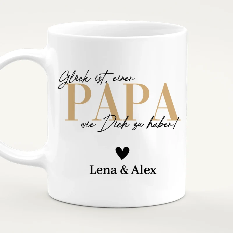 Personalisierte Tasse - Glück ist, einen Papa wie Dich zu haben