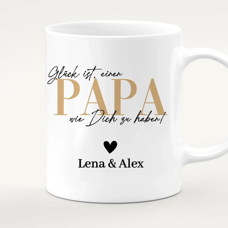 Personalisierte Tasse - Glück ist, einen Papa wie Dich zu haben