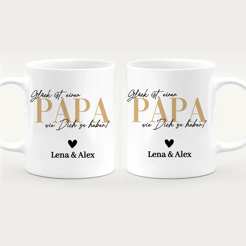 Personalisierte Tasse - Glück ist, einen Papa wie Dich zu haben