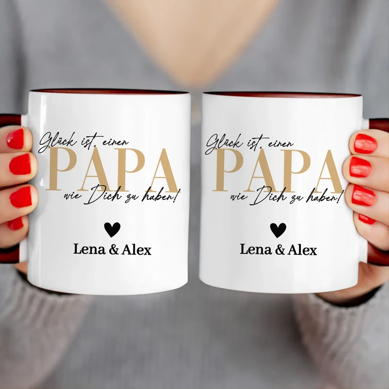 Personalisierte Tasse - Glück ist, einen Papa wie Dich zu haben